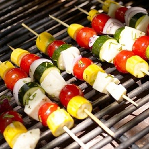 Halloumi and Vegetable Kebobs